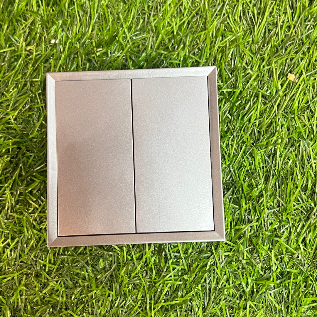 Luxury 2gang 2way Silver Switch